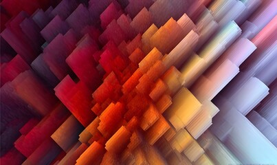 An abstract colorful design featuring a geometric pattern of wooden textures and pencils creates a vibrant vector illustration backdrop with a square technology wallpaper style