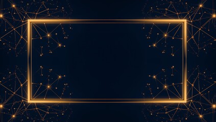 Futuristic Abstract Background with Connecting Lines and Glowing Points