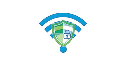 Wifi signal icon with shield and lock isolated on transparent background