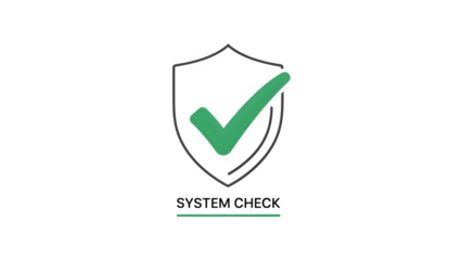 Green shield icon with checkmark isolated on transparent background