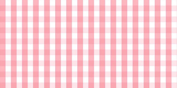 Soft pink and white gingham seamless pattern background