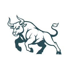 Fototapeta premium bull mascot logo vector design template modern style