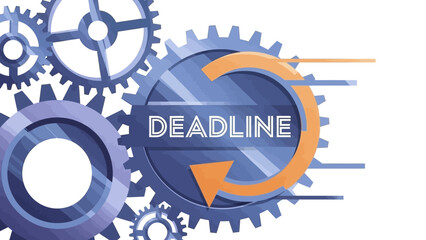 Mechanisms and gears turning to meet the deadline in an industrial setting