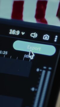 Timeline with export option for video