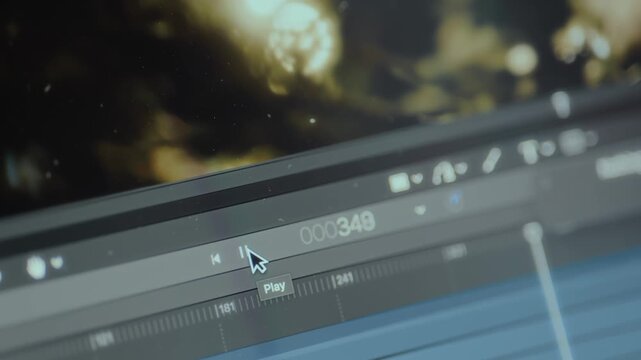 Timeline interface of a non-linear video editing software