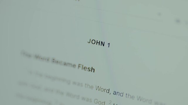 The Word Became Flesh, snippet of text from John 1
