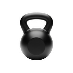 3d rendered black kettlebell on a white background