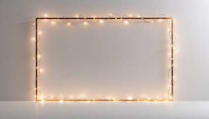 Decorative Frame with Warm Light for Creative Backdrop or Display