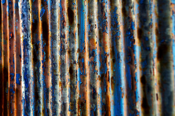 Abstract Texture of Weathered Metal with Rust and Patina Effects