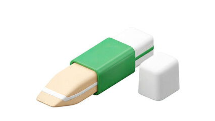 Eraser with Green Sleeve and Cap