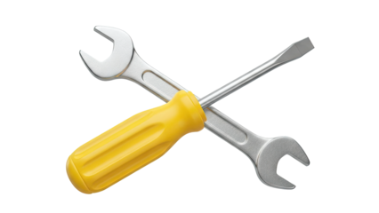Screwdriver and Wrench Crossed