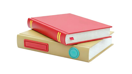 Stack of Two Stylized Books