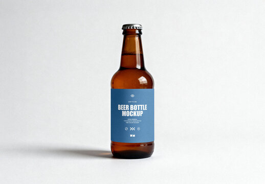 Stubby Beer Bottle Mockup