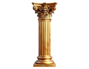 Golden ornate column with fluted shaft