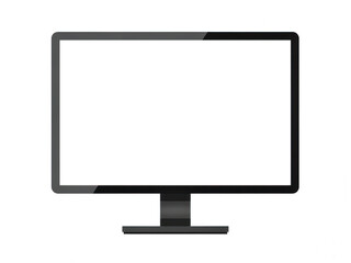 Modern computer monitor icon isolated on transparent background