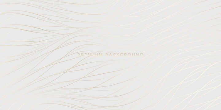 Elegant abstract background featuring thin, flowing gold curved lines on a subtle cream backdrop.