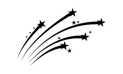 Collection of flat vector design elements of sparkling stars icons