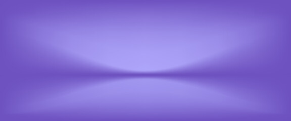 Fototapeta premium Abstract gradient podium background. Violet, purple and lilac empty 3d studio backdrop. Clean scene for product presentation mockup template. Vector illustration