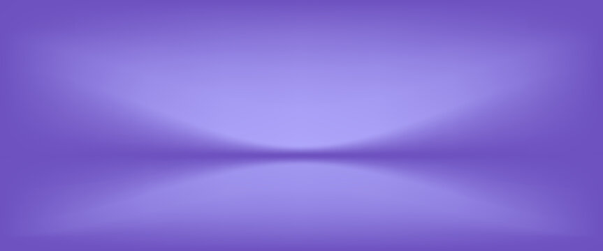 Abstract gradient podium background. Violet, purple and lilac empty 3d studio backdrop. Clean scene for product presentation mockup template. Vector illustration