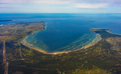 Aerial view of Kloogarand beach and Lahepere bay.