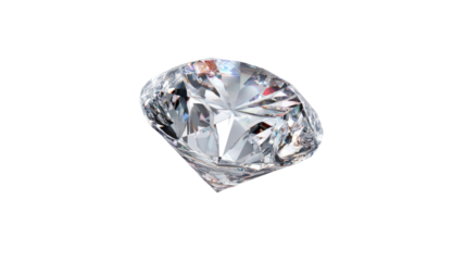 A brilliant luxury diamond clear precious gemstone isolated on a shiny white background, featuring a 3d heart shaped jewel crafted from rich high carat crystal