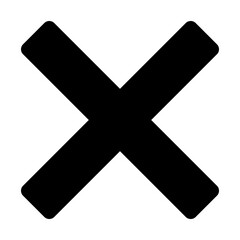 Black Cross Icon