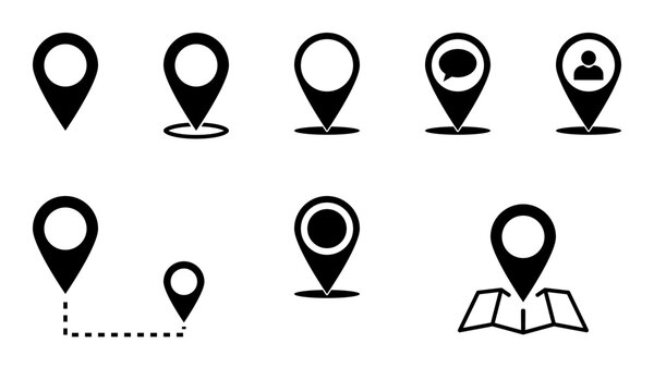 Vector illustration of loaction pin pointer