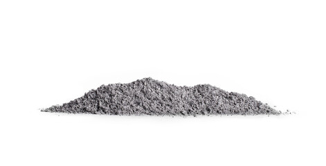 Fototapeta premium Pile of Ash Isolated on White Background, Ash Wednesday Concept