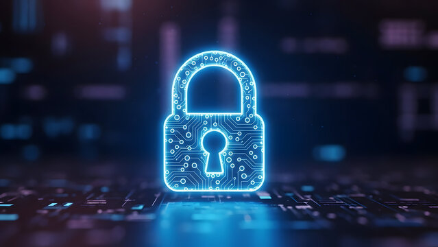 Digital Lock Cybersecurity Technology Concept - Powered by Adobe