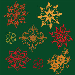 3d floral design vector illustration