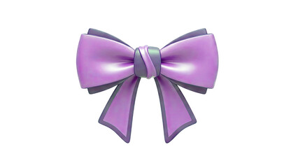 3D Rendered Purple Bow