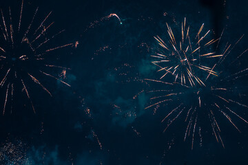 fireworks in the night sky © andre demir