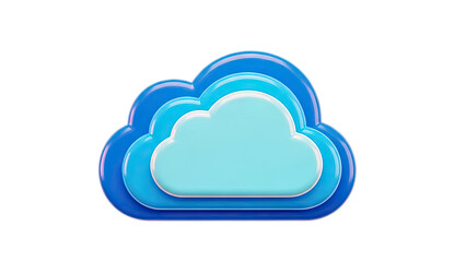 Layered Blue Cloud Icon