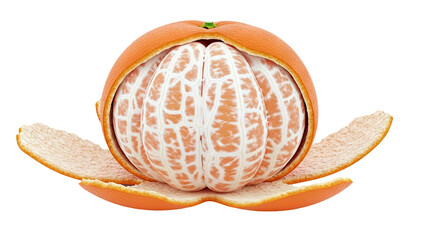 Peeled Orange with Exposed Segments