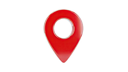 Red 3D Map Pointer Icon