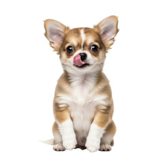 Obraz premium Playful chihuahua puppy isolated on transparent background