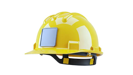 Yellow Construction Hard Hat with Reflective Strip