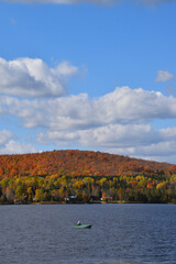 The lake in autumn, Lac Fronti&egrave;re, Qu&eacute;bec, Canada