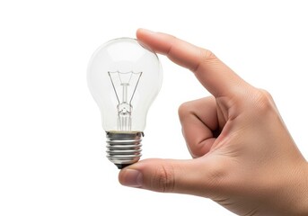 Holding a light bulb