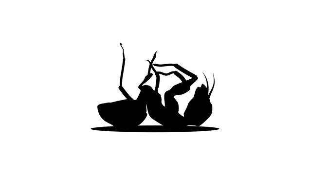 dead ant symbol ,black isolated silhouette