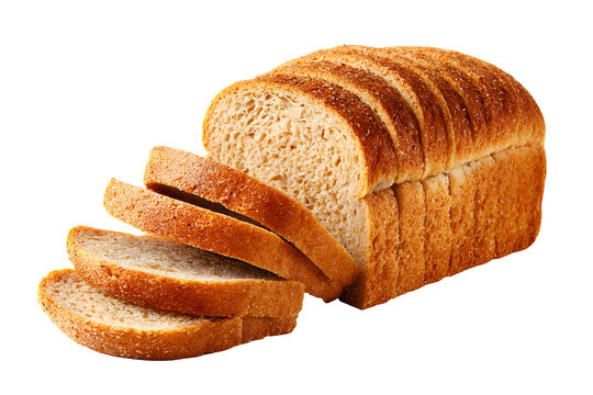 sliced bread isolated on white background