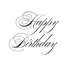 calligraphic Happy Birthday
