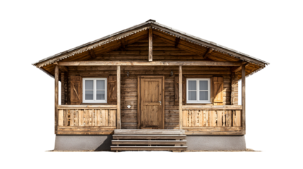 old wooden house isolated