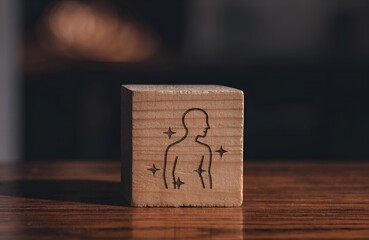 Human Figure with Star Symbols – Strategy, Abstract, Conceptual, Wellness, Health, Anatomy, Energy, Therapy, Balance, Vitality