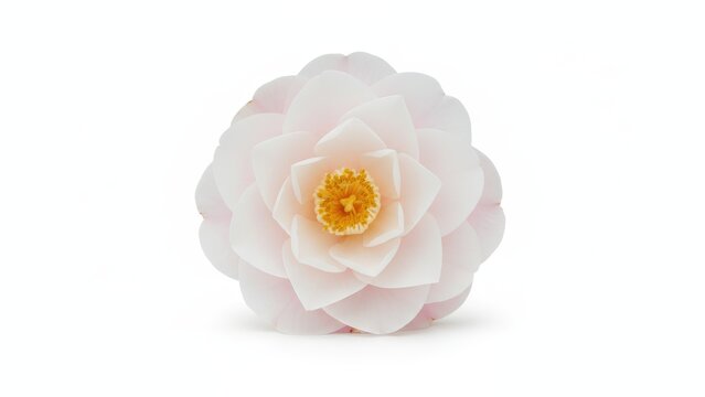 Beautiful Pink Flower with Delicate Petals and Bright Yellow Center for Nature Photography - Powered by Adobe