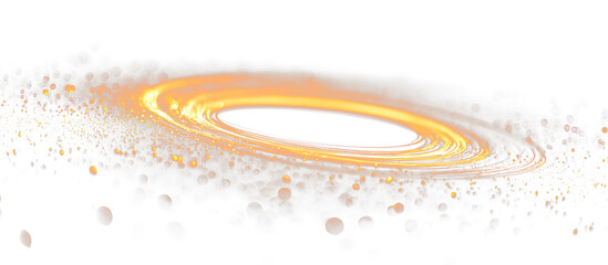 Glowing Golden Line Ring PNG Elegant Light Effect for Luxury Designs