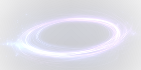 Futuristic Neon Magic Ring PNG Overlay with Glowing Blue Purple Portal Light Effect