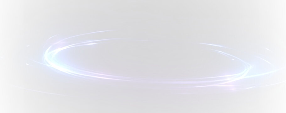 Futuristic Neon Magic Ring PNG Overlay with Glowing Blue Purple Portal Light Effect