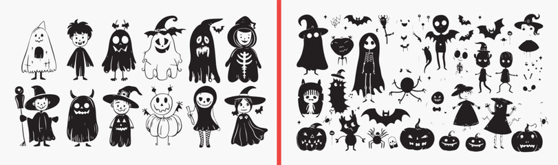 Cute Witch Girl Character, Halloween Costume Illustration, Magic Fantasy Drawing, Children Coloring Page, Spooky Season Art, Adorable Witch Design, Kids Halloween Activity
