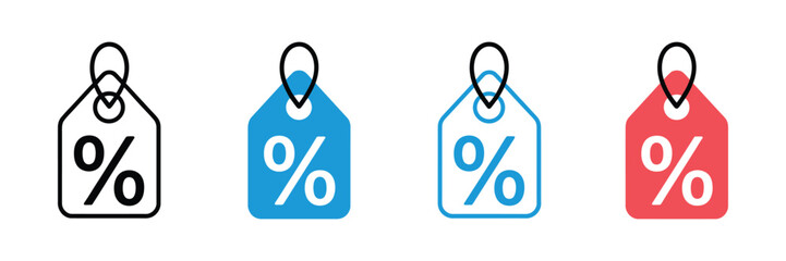 Discount Coupon black and white vector illustration of shopping tags, discount offers, and sale labels for retail and marketing design.